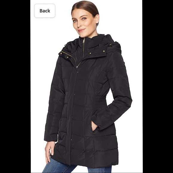🔥🔥🔥NEW Cole Haan Hooded Black Down Puffer Coat - Picture 4 of 16